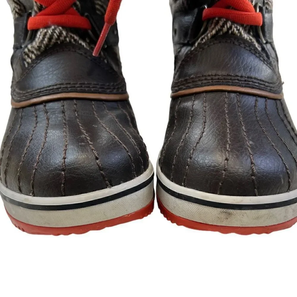 Sorel Women's Tofino Tall Herringbone Faux Fur Winter Boots Multi-Color Size 6